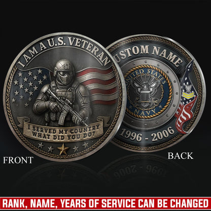 US Navy – Military Printed Challenge Coin – Guardian of Freedom Coin