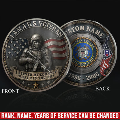 US Coast Guard – Military Printed Challenge Coin –  Guardian of Freedom Coin