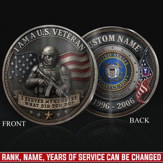 US Coast Guard – Military Printed Challenge Coin –  Guardian of Freedom Coin