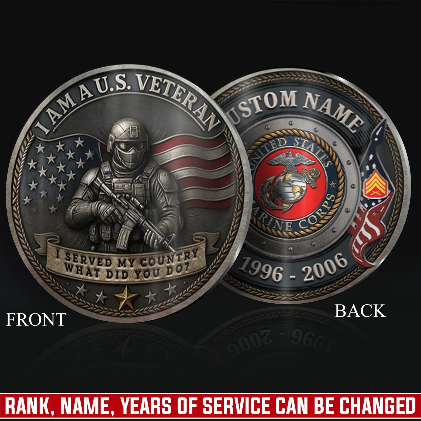 US Marine Corps – Military Printed Challenge Coin – Guardian of Freedom Coin