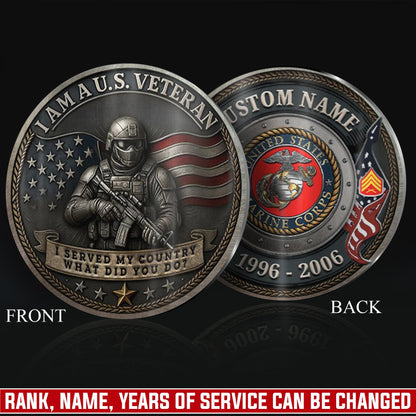 US Marine Corps – Military Printed Challenge Coin – Guardian of Freedom Coin
