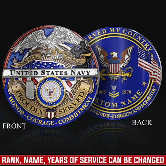 US Navy – Military Printed Challenge Coin – Eagle of Honor Series