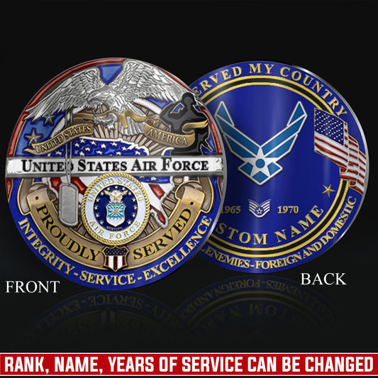 US Air Force – Military Printed Challenge Coin – Eagle of Honor Series