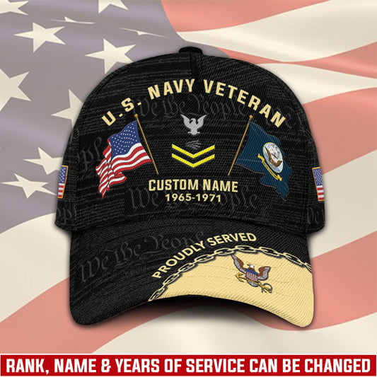 US Navy – Classic Cap – Proudly Served - Flag