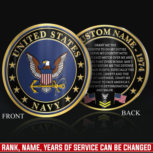 US Navy – Military Printed Challenge Coin – National Pride Medallion