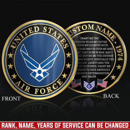 US Air Force – Military Printed Challenge Coin – National Pride Medallion