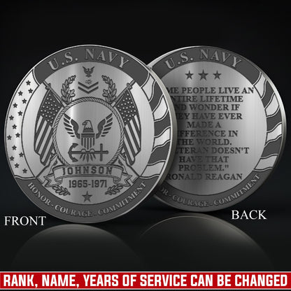 US Navy – Military Printed Challenge Coin – Eternal Patriot Medallion