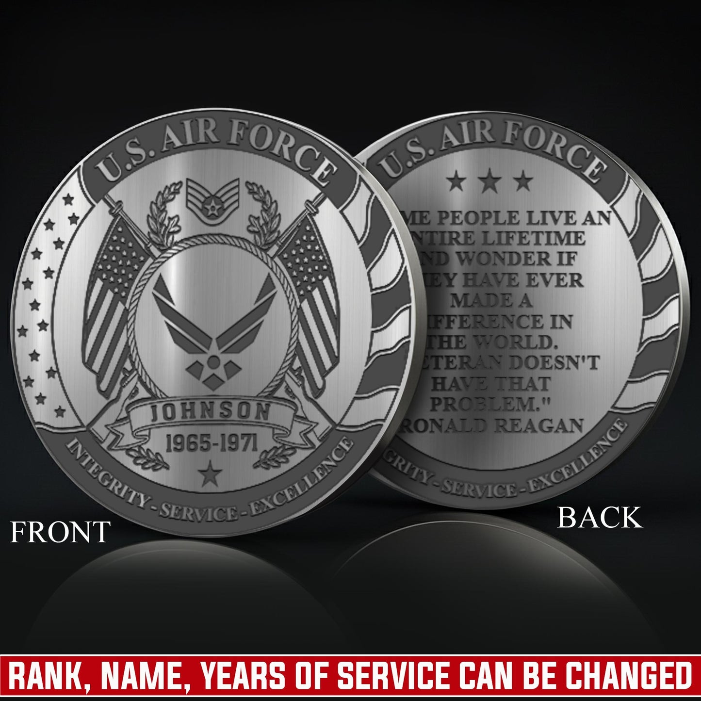 US Air Force – Military Printed Challenge Coin – Eternal Patriot Medallion
