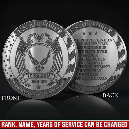 US Air Force – Military Printed Challenge Coin – Eternal Patriot Medallion