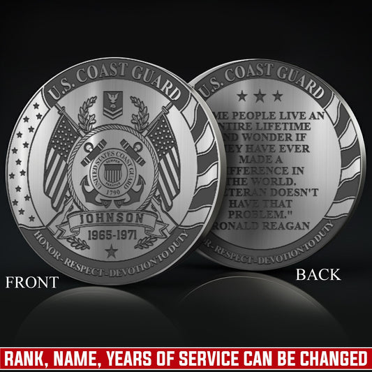 US Coast Guard – Military Printed Challenge Coin –  Eternal Patriot Medallion
