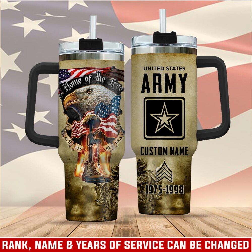 US Army – Tumbler 40oz -  Eagle, Fire and Ash