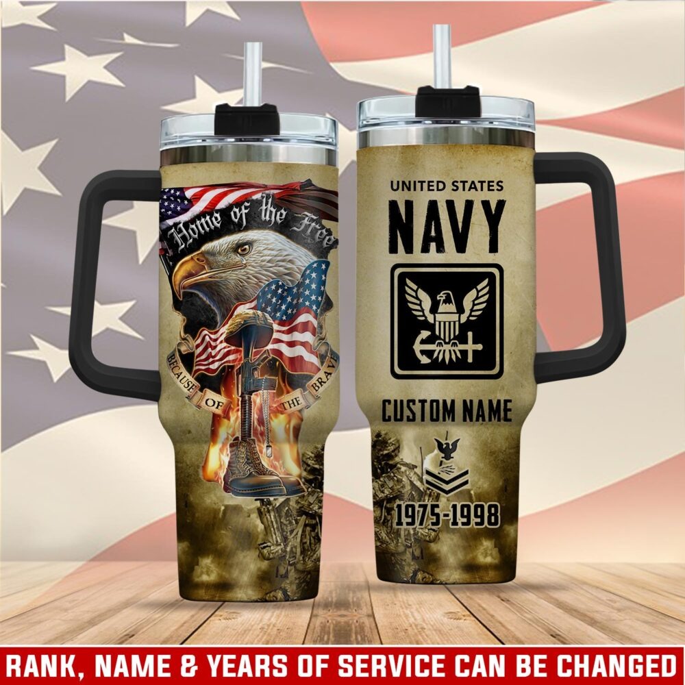 US Navy - Tumbler 40oz - Eagle, Fire and Ash