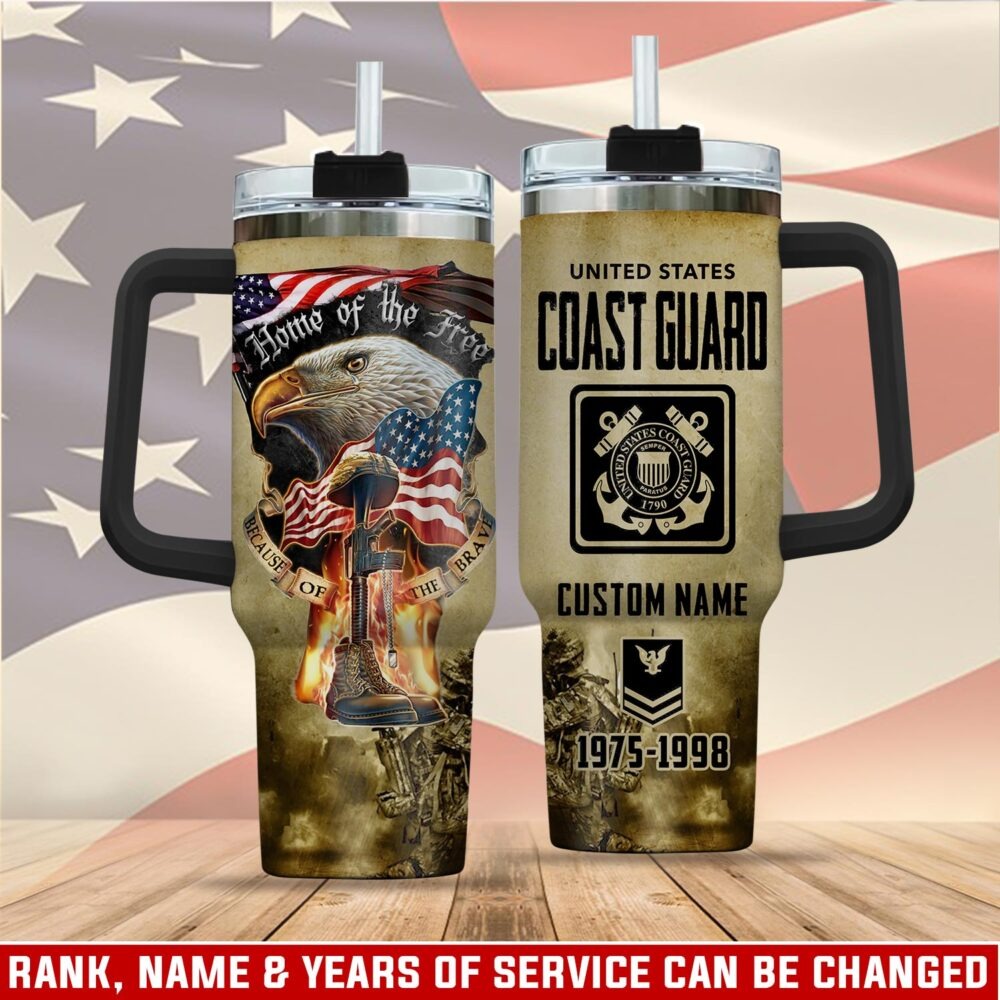 US Coast Guard - Tumbler 40oz - Eagle, Fire and Ash