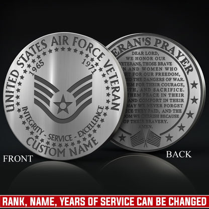 US Air Force – Military Printed Challenge Coin – Veteran Honor Coin