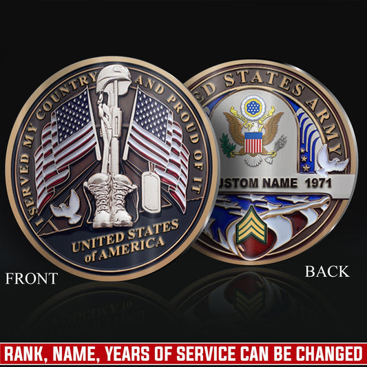 US Army – Military Printed Challenge Coin – Silent Guardian Memorial