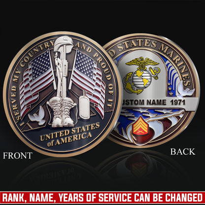 US Marine Corps – Military Printed Challenge Coin – Silent Guardian Memorial