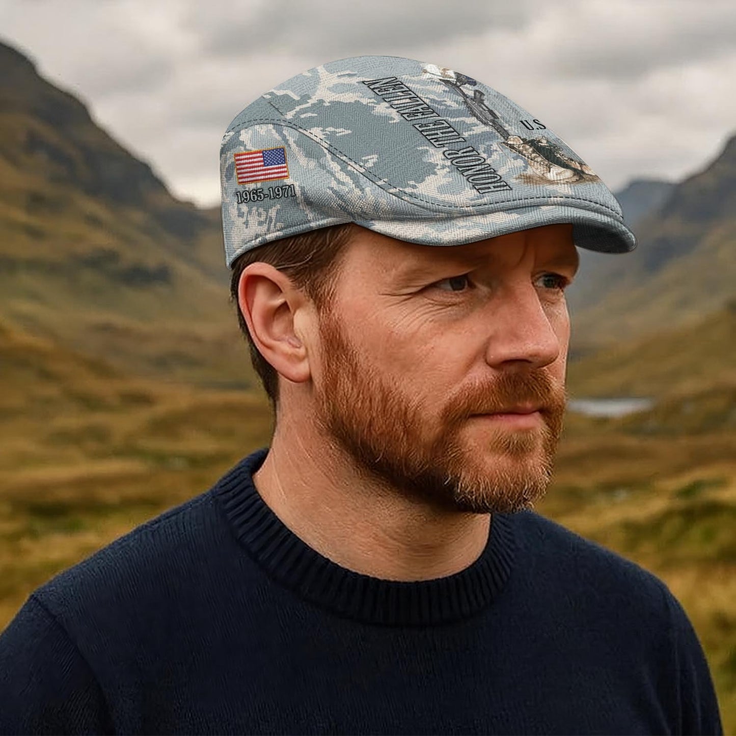 Custom U.S. Air Force Jeff Cap – Honor The Fallen Camo Tribute Cap