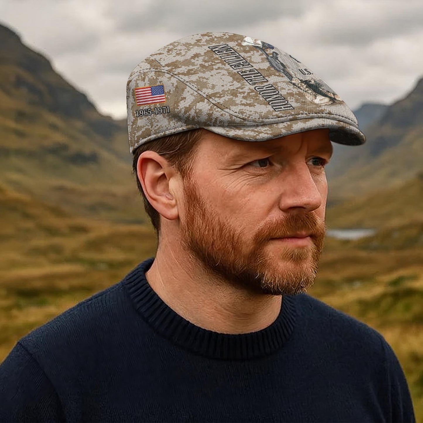Custom U.S. Marine Corps Jeff Cap – Honor The Fallen Camo Tribute Cap