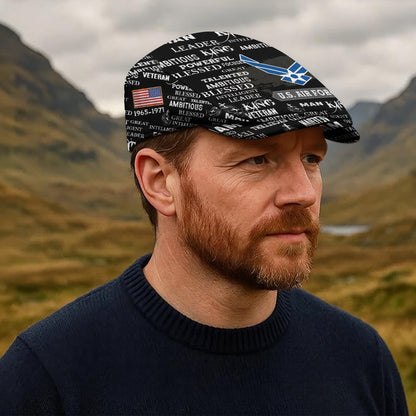 Custom U.S. Air Force Jeff Cap – Anchor & Motto Typography Design