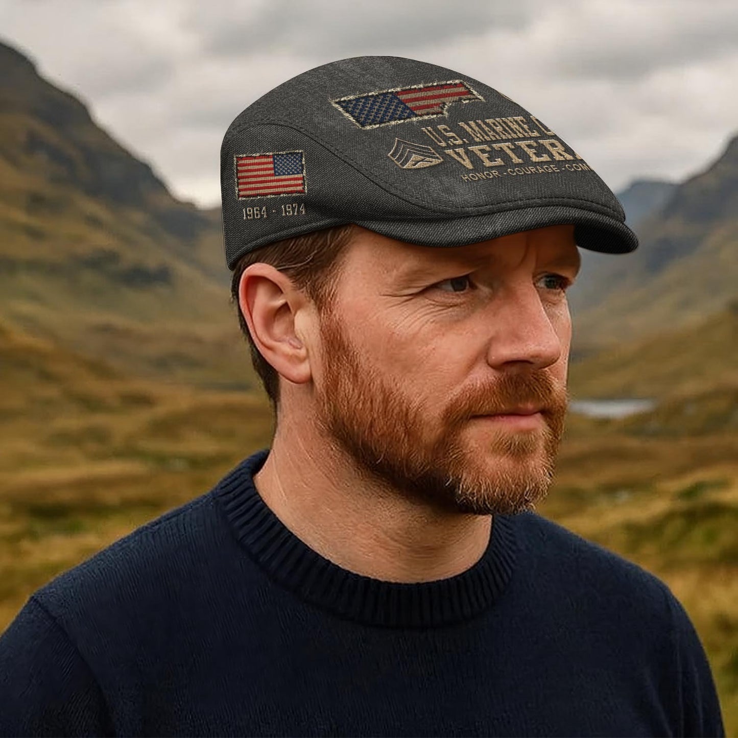 Custom U.S. Marine Corps Jeff Cap – Denim Patch Cap