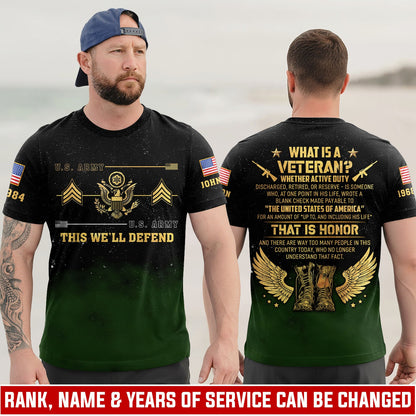 U.S Army – T-shirt – What is a Veteran?