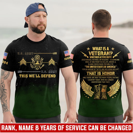 U.S Army – T-shirt – What is a Veteran?