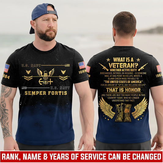 U.S Navy – T-shirt – What is a Veteran?