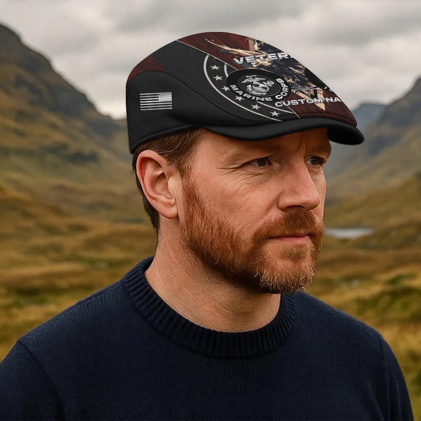 Custom U.S. Marine Corps Jeff Cap – Eagle Star Circle Design