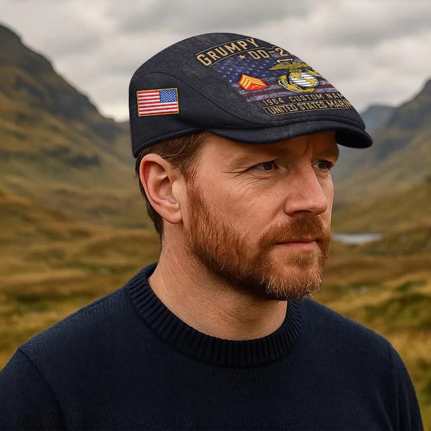 Custom U.S. Marine Corps Jeff Cap – Grumpy Old Vet
