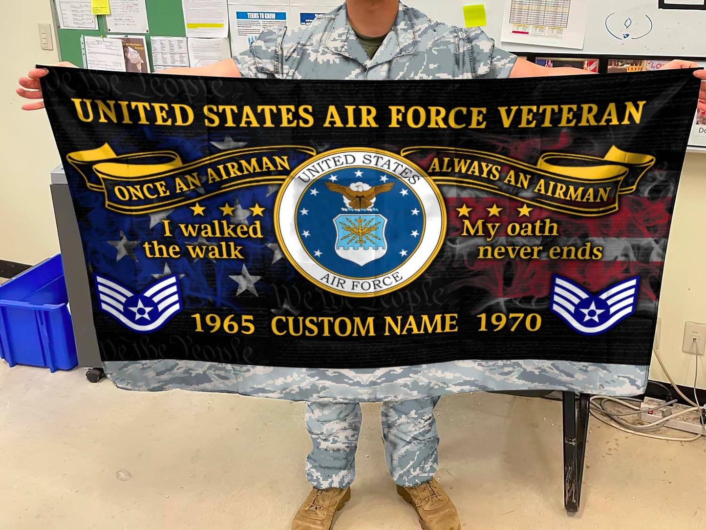 U.S. Air Force Flying Flag –  I Walked The Walk My Oath Never Ends