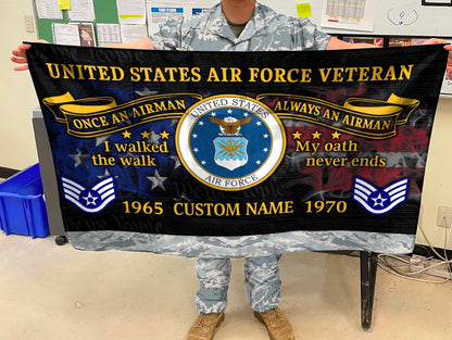 U.S. Air Force Flying Flag –  I Walked The Walk My Oath Never Ends