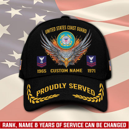 US Coast Guard – Classic Cap – Proudly Served - Flaming Eagle