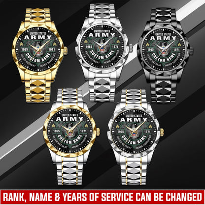US Army – Diamond-Cut Bezel Watch – Commemorative Valor Dial