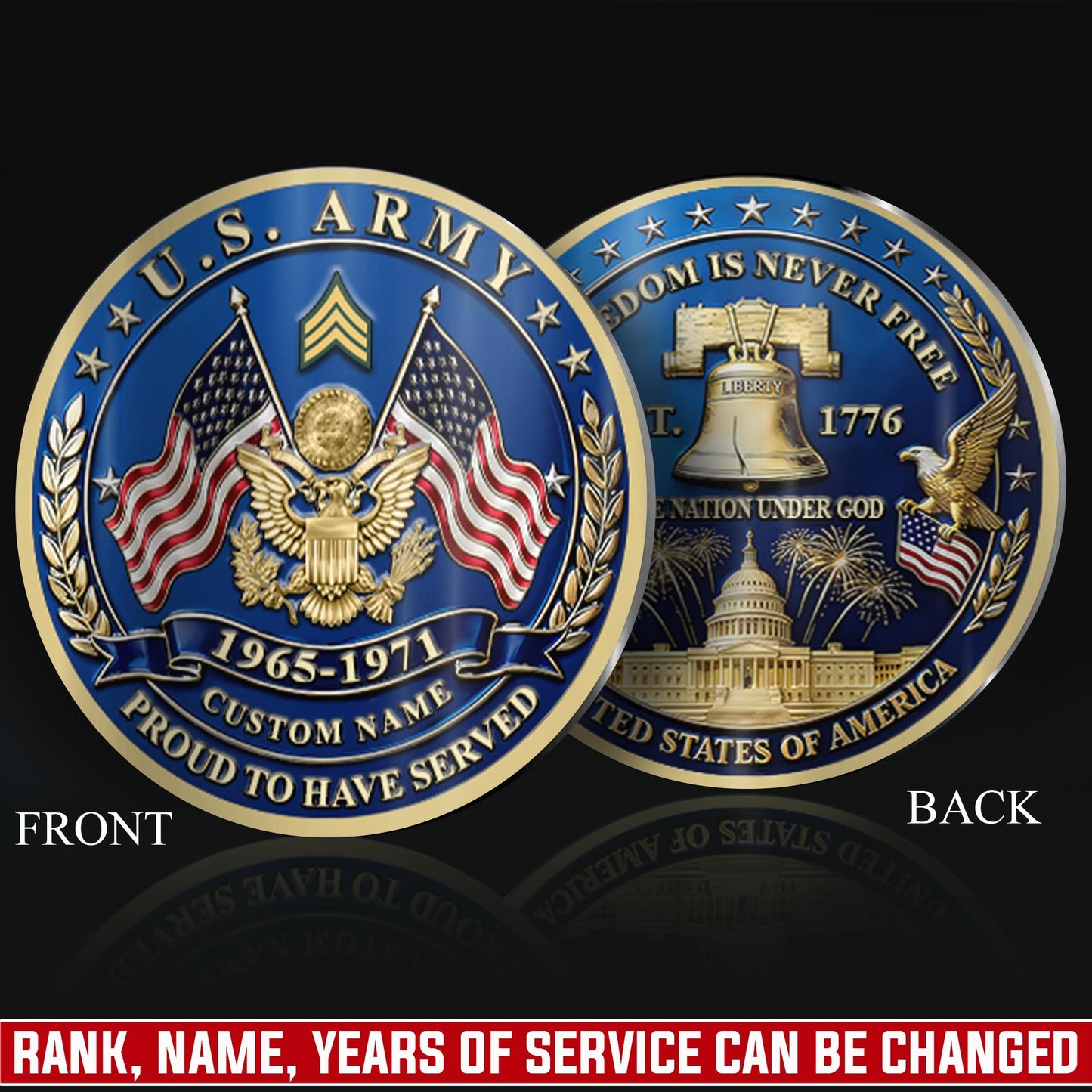 US Army – Military Printed Challenge Coin – Liberty Heritage Coin