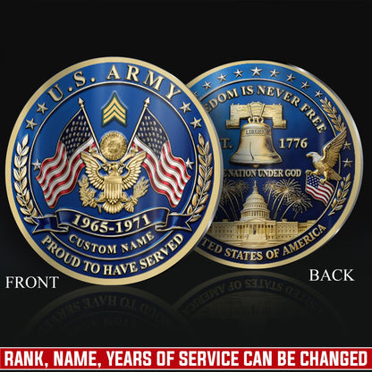 US Army – Military Printed Challenge Coin – Liberty Heritage Coin