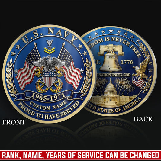 US Navy – Military Printed Challenge Coin – Liberty Heritage Coin