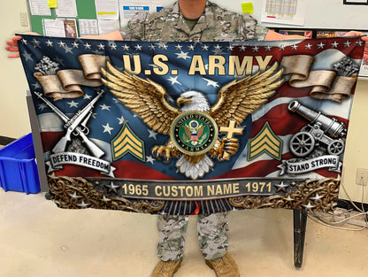 U.S. Army Flying Flag –  Golden Eagle Veteran