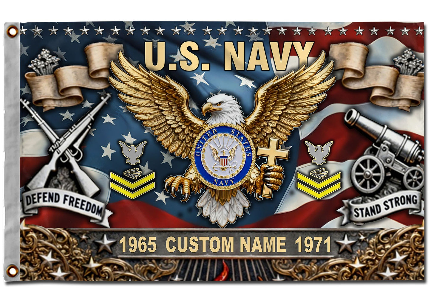 U.S. Navy Flying Flag –  Golden Eagle Veteran
