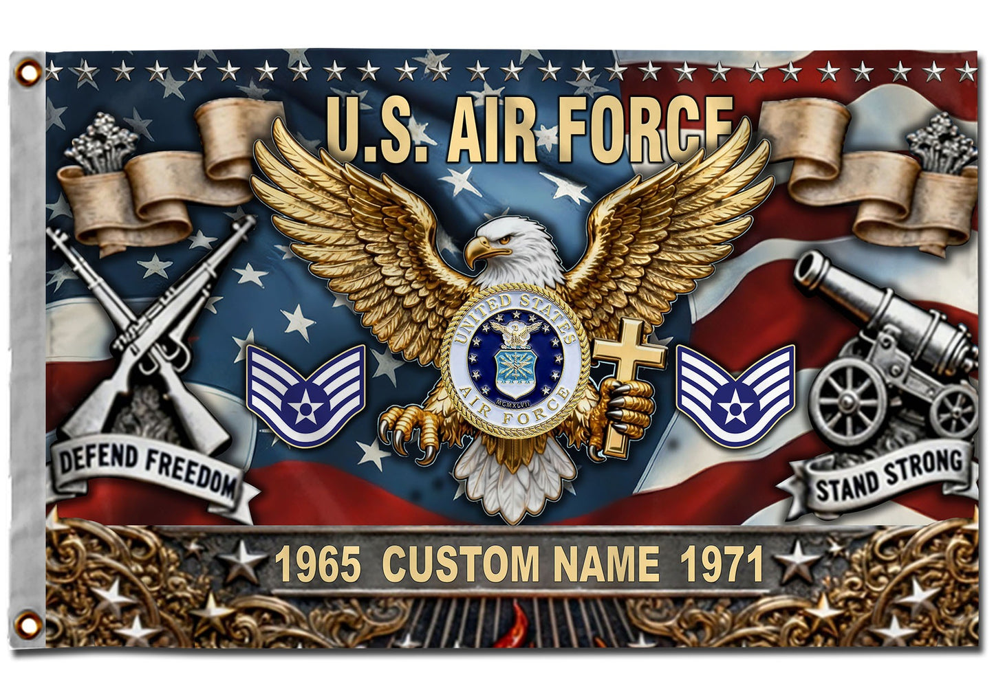 U.S. Air Force Flying Flag –  Golden Eagle Veteran
