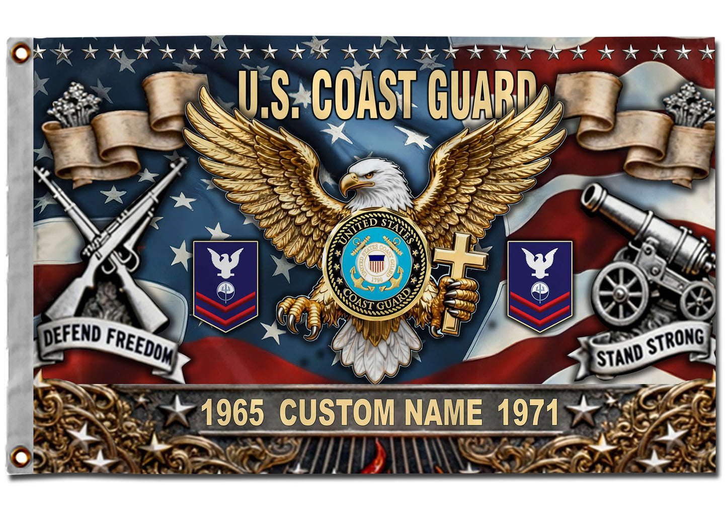 U.S. Coast Guard Flying Flag – Golden Eagle Veteran
