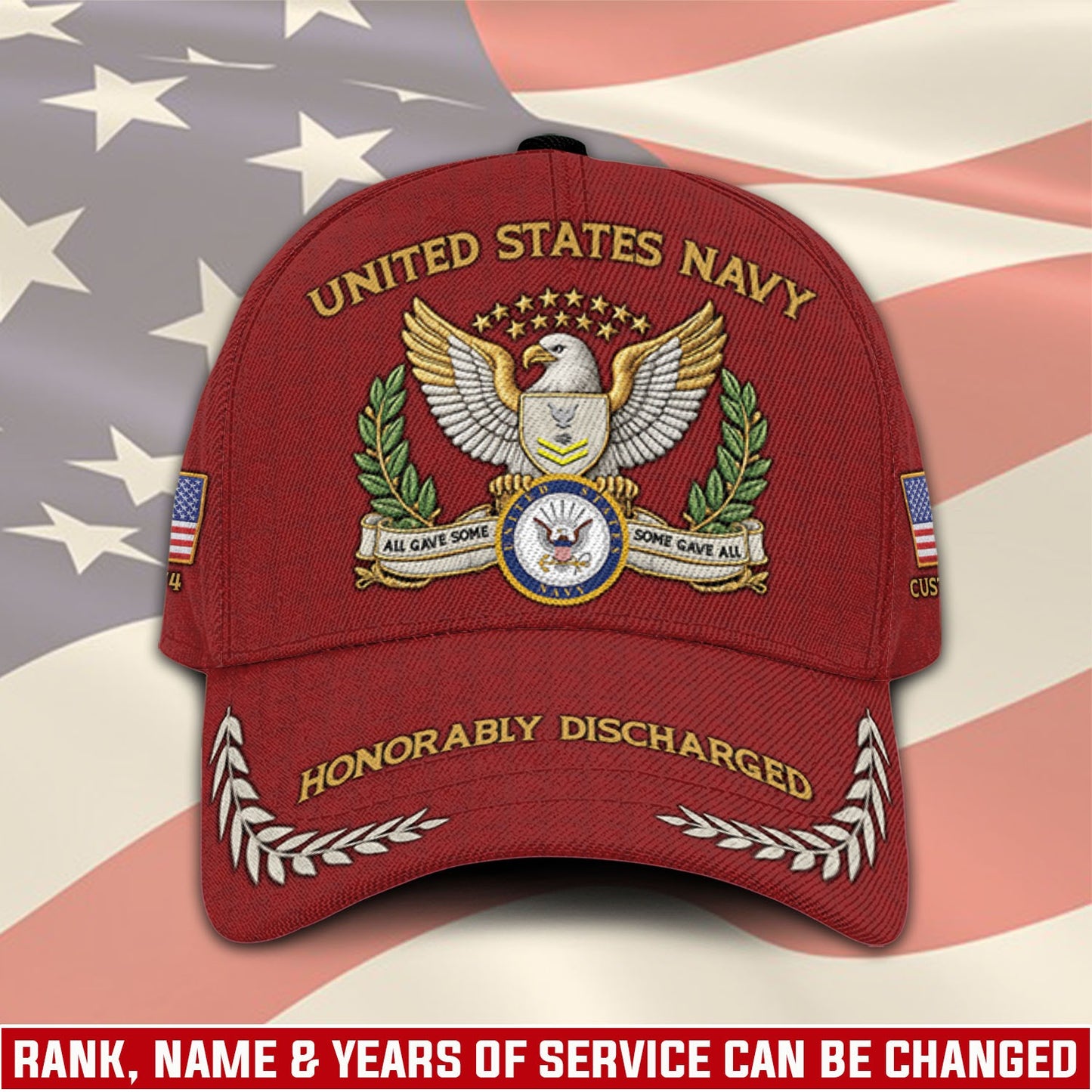 US Navy – Classic Cap – Veteran Red Emblem