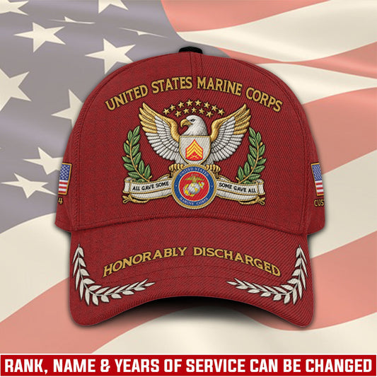 US Marine Corps – Classic Cap – Veteran Red Emblem