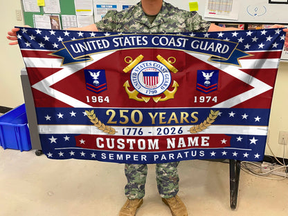 U.S. Coast Guard Flying Flag – 250 Years Of Freedom