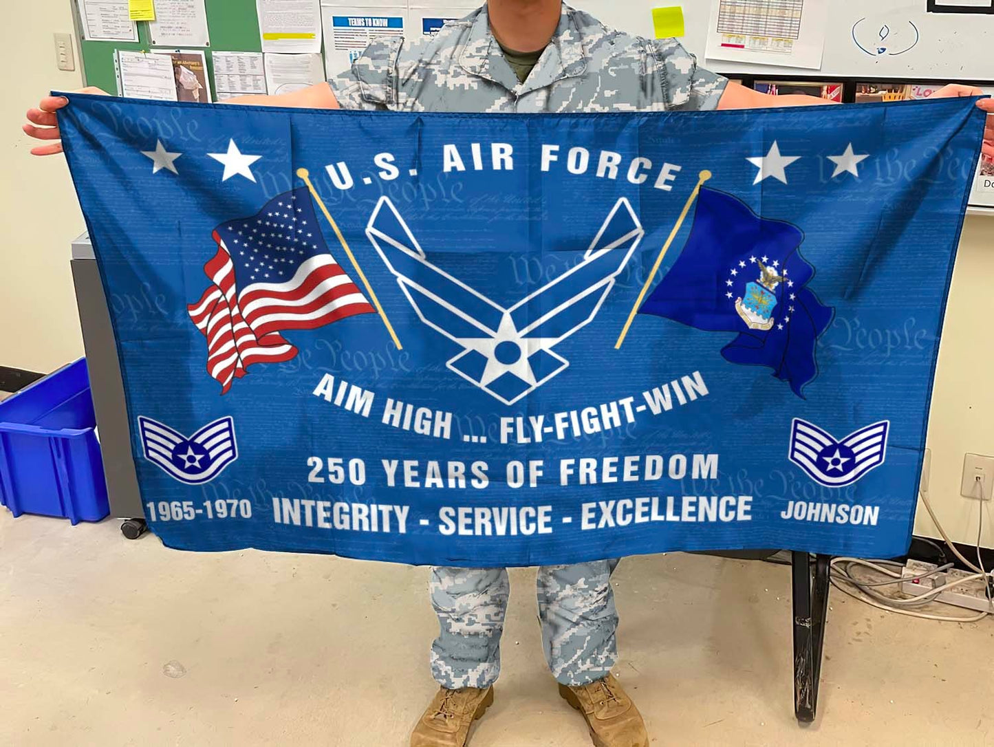 U.S. Air Force Flying Flag –  250 Years Of Freedom- VER 2