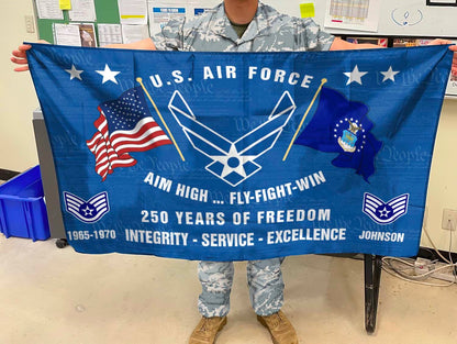 U.S. Air Force Flying Flag –  250 Years Of Freedom- VER 2