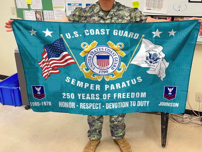 U.S. Coast Guard Flying Flag – 250 Years Of Freedom- VER 2