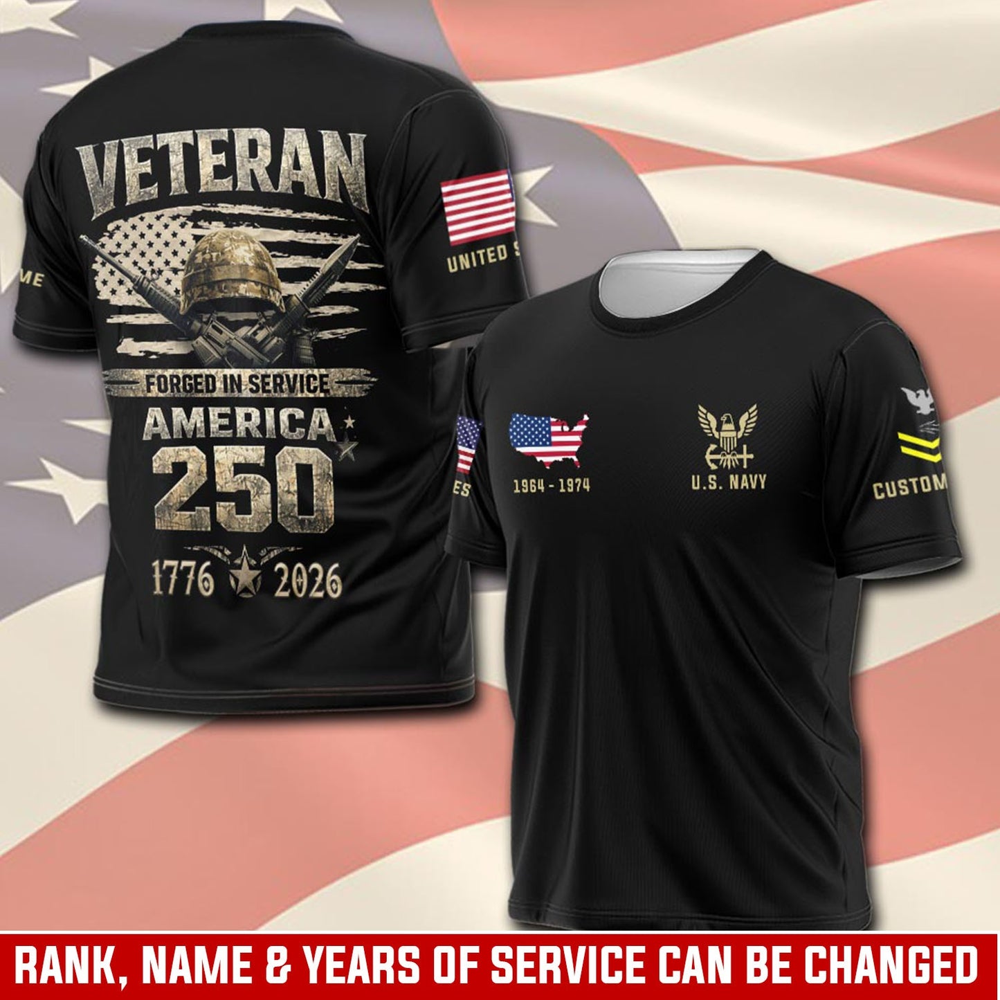 U.S Navy – T-shirt – Grunge Veteran Emblem