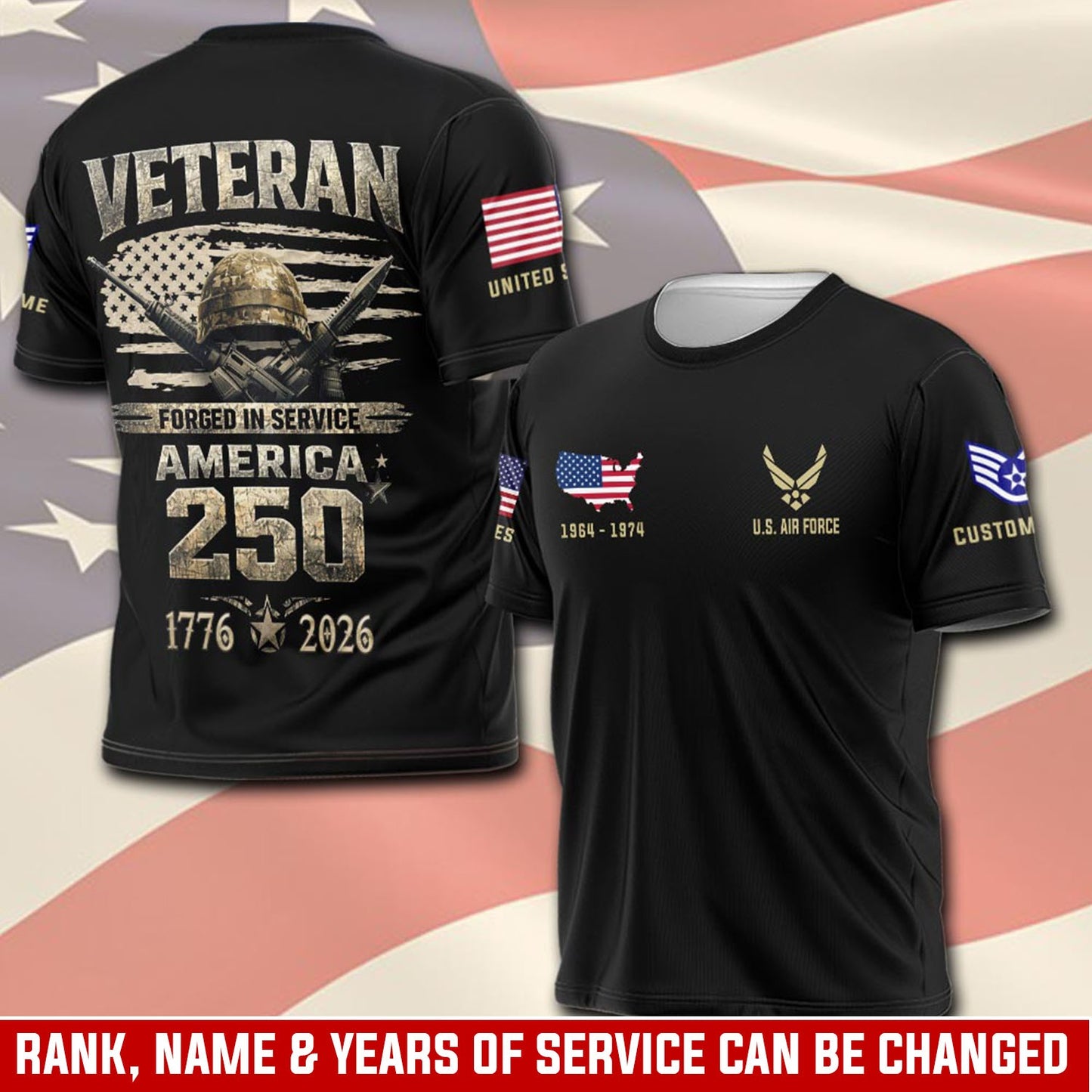 U.S Air Force – T-shirt – Grunge Veteran Emblem