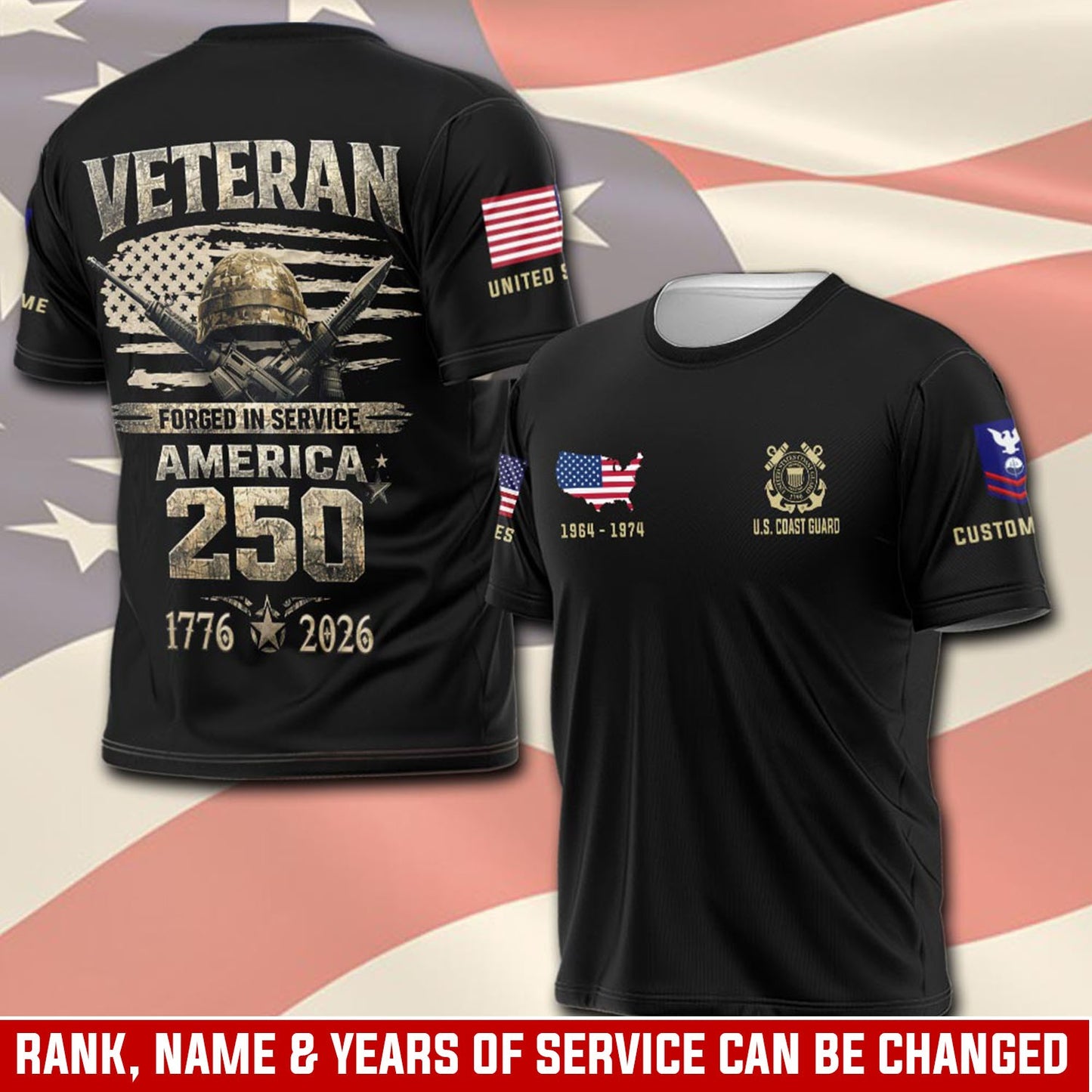 U.S Coast Guard – T-shirt – Grunge Veteran Emblem