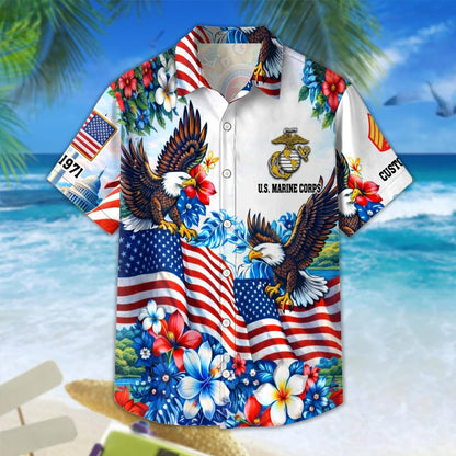 US Marine Corps – Hawaiian Shirt – Freedom Eagle Tropical Shirt